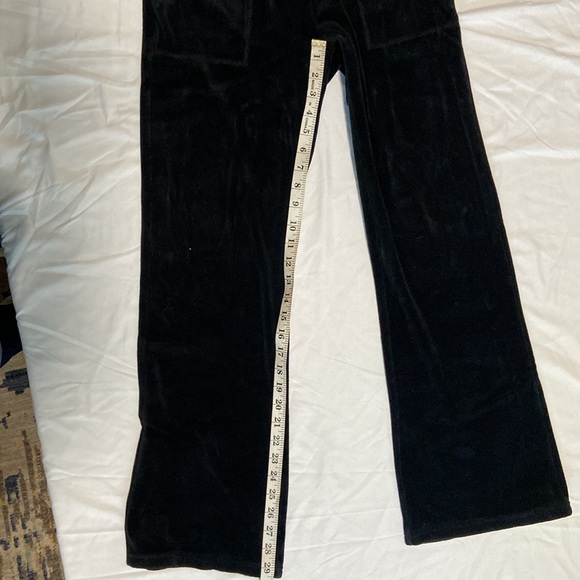 Juicy couture velour boot cut pants. Black size small. - Picture 3 of 7